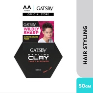 GATSBY Styling Clay Twist & Spikes 50g (mens hair clay, clay hair, hairstyle)