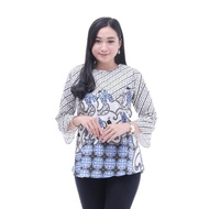 BATIK ATASAN WANITA TERBARU KEKINIAN TERMURAH BLUS BATIK WANITA MODEL TALI SAMPING DAN KANCING ALL MODERN BAJU BATIK WANITA SERAGAM PESTA RESEPSI KANTOR KERJA DINAS KEREN BISA BAYAR DITEMPAT BISA COD