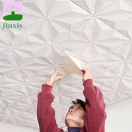 JINXIY 3D Wall Panel, White Foam Brick Non-self-adhesive Wall Sticker, Soundproof Waterproof Geometric Modern Background Wallpaper Wall Renovation