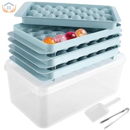 Round Ice Cube Tray with Lid and Bin Reusable Ice Ball Maker Mould for Freezer 99pcs Sphere Ice Cube