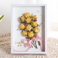 Flower Frame Shadow Box 3D Picture Frame Display Case Flower Photo Frame DIY Transparent Wooden Shad