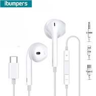 Original Earphone with Microphone Lightning/Type-c Interface for iPhone 16 15 14 13 12 11 X 7 8 6 Pl