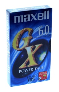 Kaset video VHS kosong Maxell VHS E-60 , E-120 , E-180 GX AF , Durasi 60,120,180 menit - 11501