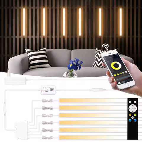 Bluetooth APP Control 2700K-6500K Dimmable CCT LED Light Bar DIY Smart Closet Under Cabinet Light Ac