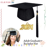 CLEVER Graduation Hat, 2024 Graduation University Mortarboard Cap, Unisex Graduation Season DIY Congrats Grad University Academic Hat