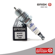 BRISK N14YC COPPER RACING SPARK PLUG FOR SUZUKI V100 RC80 BEST TRS, YAMAHA Y100 SPORT SS 110, RXS  N