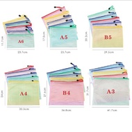 [Flower House Life Market] Grid Bag File Bag Tool Bag Storage Bag Waterproof Bag A6 A5 B5 A4 B4 A3 l
