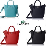美國代購 lacoste LACOSTE法式鱷魚時尚優雅純色包包 便攜式 單肩手提斜挎包 多色可選 雙帶設計 立體刺繡logo