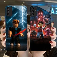 ROBLOX DJ-40 Robelox Casing GLASS soft frame black Samsung A34 A24 A05S S21 M15 A25 A35 FE A04S A15 