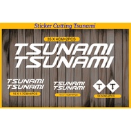 Cutting Sticker frame tsunami Bike