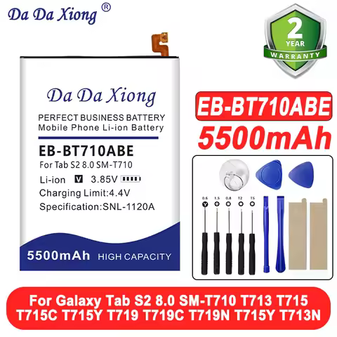Brand New Tablet EB-BT710ABA EB-BT710ABE 5500mAh Battery For Samsung Galaxy Tab S2 8.0 SM-T710 T713 