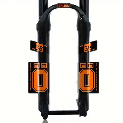 A set of motorcycle mountain bike front fork stickers - Ohlins RXF38m.2 shock absorber trim, can be 