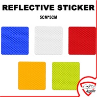 Square Car/Motorcycle Reflective Sticker Safety Warning Night Reflector Lamp Decals Waterproof Reflector Sticker Reflective Tape Sticker for Vehicle Bicycles Clothing Helmet