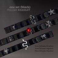 1 SET ITALIAN CHARM PREMIUM BRACELET (BLACK/)