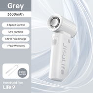 JISULIFE Handheld Fan Life9 New Mini Portable Jet Fan Rechargeable USB Fans With 5 Gears Strong Wind