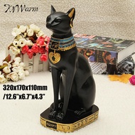 KiWarm Egyptian Mythology Goddess Cat Pharaoh Figurine Statue Ancient Sculpture Crafts Home Decor Gi