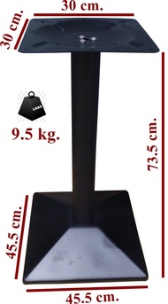 Daiso ขาโต๊ะเหล็ก ทรงพีระมิด พ่นสีดำ รุ่น T-166 J