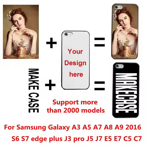 Custom Name photo Cover Case For Samsung Galaxy A3 A5 A7 A8 A9 2016 S6 S7 S8 S8+ edge plus J3 pro J5