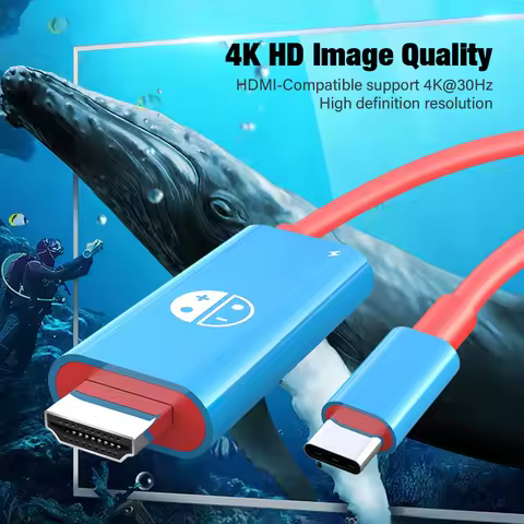 Hagibis Switch Dock for Nintendo Switch/OLED USB C to HDMI-Compatible Cable Adapter 4K60Hz 100W PD f