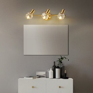 Cheliers Full Bronze Mirror Headlight Bathroom LED Light Bathroom Makeup Mirror Cabinet Dressing Table Mirror Lamp Luxury