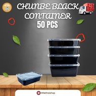 Bekas Tupperware Hitam A500/A650/A750/A1000 Chunbe Rectangular Food Container With Lid Tupperware - 
