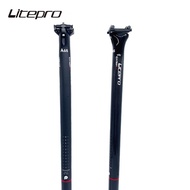 Litepro A65 Carbon Fiber Integrated Seatpost Birdy Bike Seat Tube 34.9 580mm Bicycle Seat Rod For Birdy Folding Bicycle