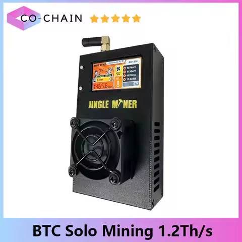 New Jingle Miner BTC Solo Lite 1.2TH/S BTC Miner BM1370 ASIC Chip BTC Solo Mining 5V DC Bitcoin ASIC