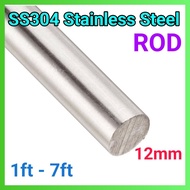 12mm ROD Stainless Steel 304 (1ft-7ft)