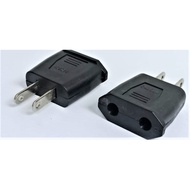 [2 PCS PACK] 2 PIN ADAPTOR PLUG/FLAT PIN TO ROUND SOCKET