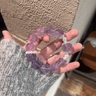 Lavender Amethyst Pearl Bracelet Women's Bracelet for Girlfriend Girlfriend Birthday Gift