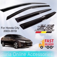 Honda City 2003-2019 MUGEN Style Air Press Door Visor | Easy Installation | Sun Protection Door Viso