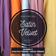 KAIN BAHAN SATIN VELVET PREMIUM ORIGINAL METERAN ROLL GRADE A SILKY