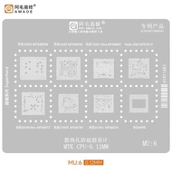 6pcs/set AMAOE MU1 MU2 MU3 MU4 MU5 MU6 BGA Reballing Stencil Template for MTK MT6732  MT6572A MT6989
