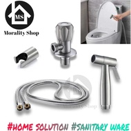 Minimalist stainless steel bidet jet shower economy package js304 + toilet shower water stop faucet 