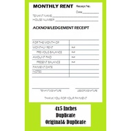 Monthly Rental Receipts for Paupahan (DUPLICATE COPY)