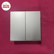 721022N-61 Hotel Series Switch 2 Gang 2 Way E6 Grey Simon