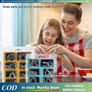 8pcs Metal Wire Puzzle IQ Mind Brain Teaser Puzzles Game unlocking puzzle brain teas