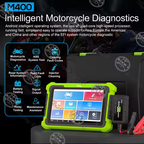 JDiag M400 Motorcycle Diagnostic Scan Tool ABS Test&Data Printing Battery Test for electronic fuel i