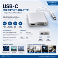Type C VGA HDMI 4Kx2K Converter