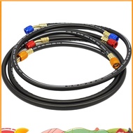 1.8M 3 Set Black Anti-Explosion Refrigerant Tube 1.8M 3 Pcs Refrigerant Tube Hose Tube Kit for R12, 