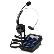 Telephone Headset RJ9 RJ11 for Call Center Caller ID Redial Adjustable LCD Volume