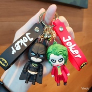 RtoCK hero Batman doll keychain Gotham City Joker backpack keychain Car Keychain Batman souvenir gif