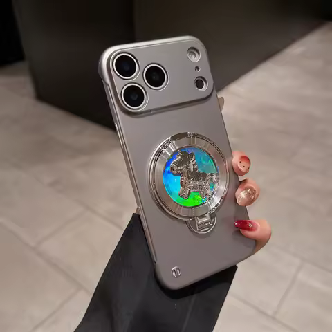 COME Fortune Horse Bracket Holder Phone Case for XIAOMI Poco F7 Ultra F6 F5 F4 F3 X7 X6 Pro Frameles