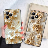 REALME C51 / C53 / Narzo N53 / C60 / Note 50 case with luxurious, beautiful flower pattern, camera p