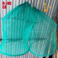 Fish bag, fish basket made of blue wire, mesh 4mm, height ranges from 55cm to 75cm.