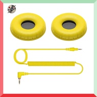 Pioneer DJ HDJ-CUE1 Replacement Ear Pads & Coiled Cable HC-CP08-Y (Yellow) Headphone Accessories