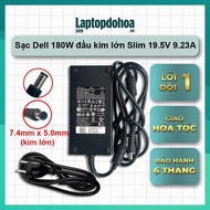 [BH06T] Bộ Adapter Sạc Laptop Dell 180w 19.5v - 9.23Aa đầu kim lớn - Slim (kèm dây nguồn) - Zin theo