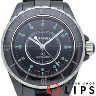 Pre-owned Chanel J12 Watch, 38mm, 12-Piece Emerald, J12, 83mm, H2131, Box, Warranty Card, Ceramic Me