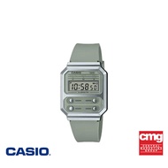 CASIO นาฬิกาข้อมือ CASIO รุ่น A100WEF-3ADF วัสดุเรซิ่น สีเขียว