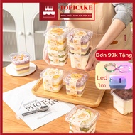 10 Transparent Boxes for Cakes, Salted Egg Sponge Cakes, Flan Cakes, Small Mousse TOPCAKE9999